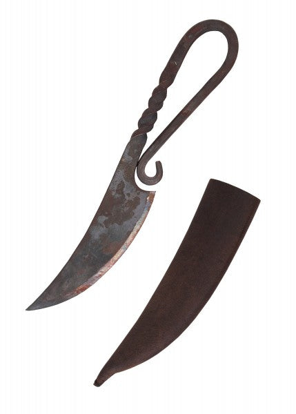Imagen de Cuchillo medieval con funda de cuero 0301002812 parte de nuestra colección en Espadas y más, sitio oficial.