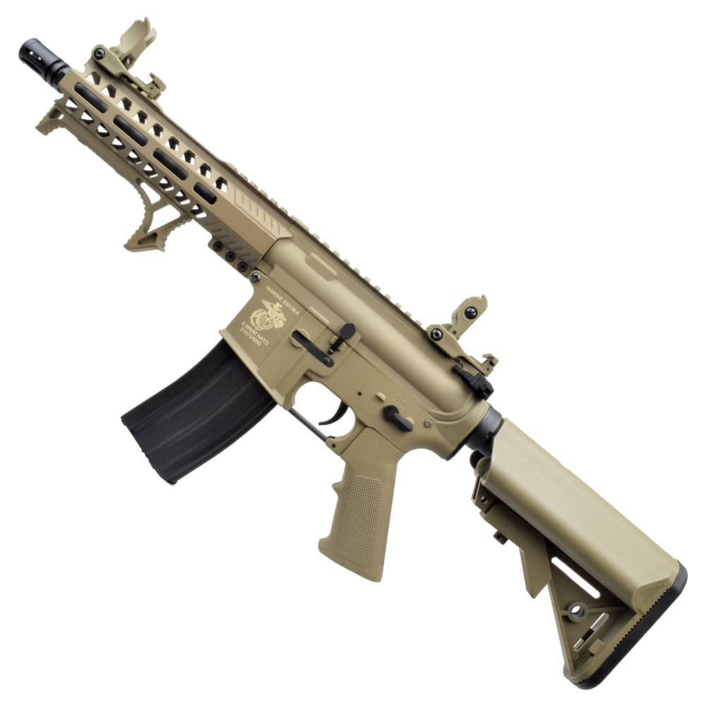 RIFLE ELECTRICO M4 8" VERSIÓN POLÍMERO NEGRO O TIERRA OSCURA D|BOYS (7301) - Espadas y Más