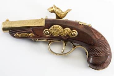 Imagen de Pistola Deringer Filadelfia de Percusión, USA 1862,5315 Réplica no funcional parte de nuestra colección en Espadas y más, sitio oficial.
