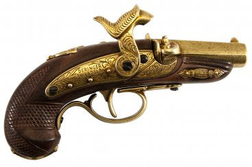 Imagen de Pistola Deringer Filadelfia de Percusión, USA 1862,5315 Réplica no funcional parte de nuestra colección en Espadas y más, sitio oficial.