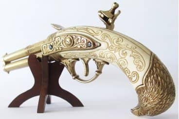Imagen de Pistola de 2 Cañones Giratorios, Francia S. XVIII, 1305 Réplica no funcional parte de nuestra colección en Espadas y más, sitio oficial.