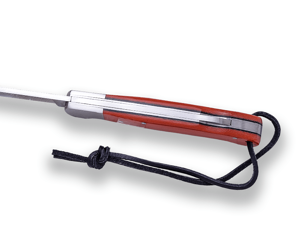 NAVAJA DE CAZA MULTIUSOS JOKER CANGURO III, HOJA ACERO MOVA + HOJA CON SIERRA , CACHAS DE MICARTA, VIROLA INOX - Espadas y Más