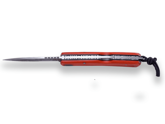 NAVAJA DEPORTIVA JOKER SERRANA, CON BLOQUEO, HOJA DE 7 CM, ACERO INOX MOVA 1.4116, CACHAS DE MICARTA. - Espadas y Más