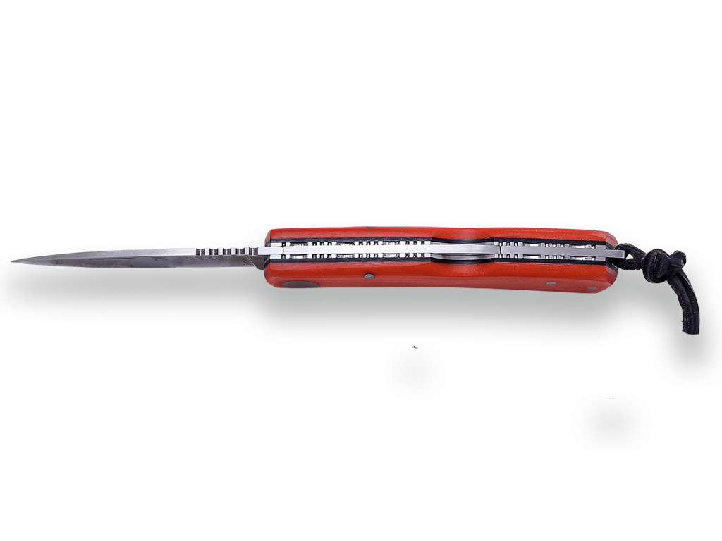 NAVAJA DEPORTIVA JOKER SERRANA, CON BLOQUEO, HOJA DE 7 CM, ACERO INOX MOVA 1.4116, CACHAS DE MICARTA. - Espadas y Más