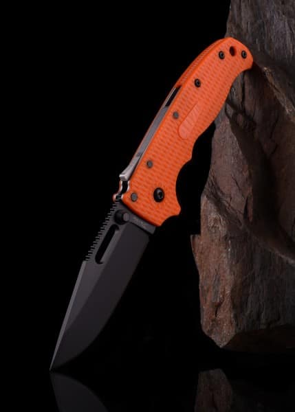 Cuchillo Pocket Demko AD20.5 Clip Point, Naranja, DLC - DK-AD20-5-C-OR DLC - Espadas y Más