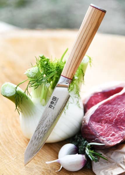 Cuchillo utilitario, acero de Damasco DTYT-DUK-OK - Espadas y Más