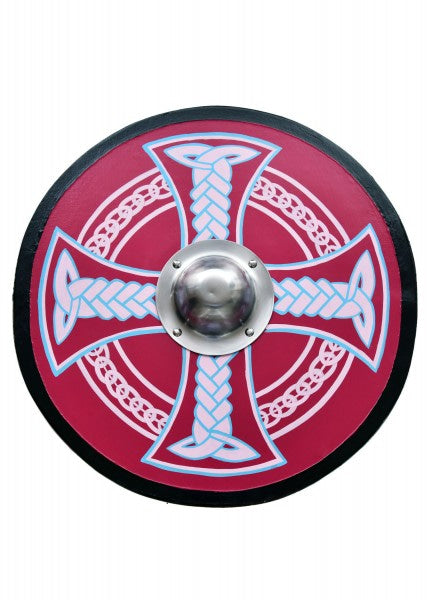 Escudo vikingo con motivo de cruz celta, pintado a mano, 61 cm 1116003800 - Espadas y Más