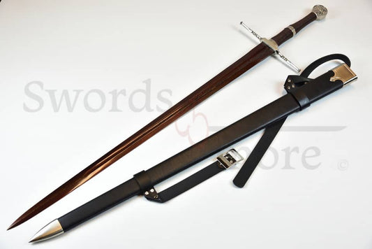 Espada de acero de The Witcher 3 Geralt De Riva Funcional Acero de Damasco Rojo 41523 - Espadas y Más