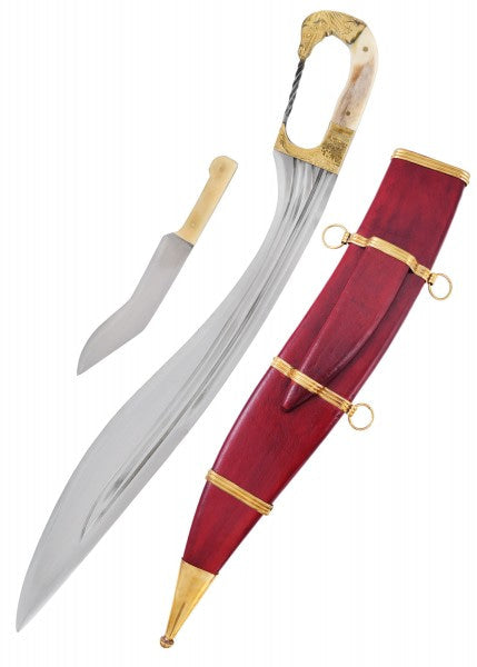 Imagen de Falcata con mango de cabeza de caballo, incluyendo vaina y cuchillo, siglo 4-3 aC 0116411108 parte de nuestra colección en Espadas y más, sitio oficial.