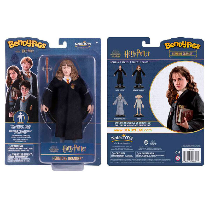 Imagen de Figura Maleable Bendyfigs Hermione con varita Harry Potter 19cm parte de nuestra colección en Espadas y más, sitio oficial.