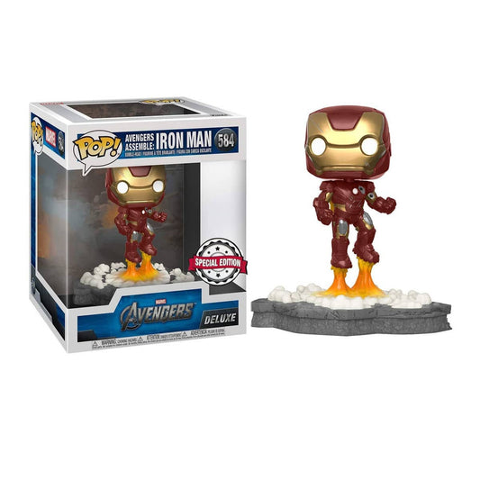 Figura POP Deluxe Avengers Iron Man Assemble Exclusive - Espadas y Más