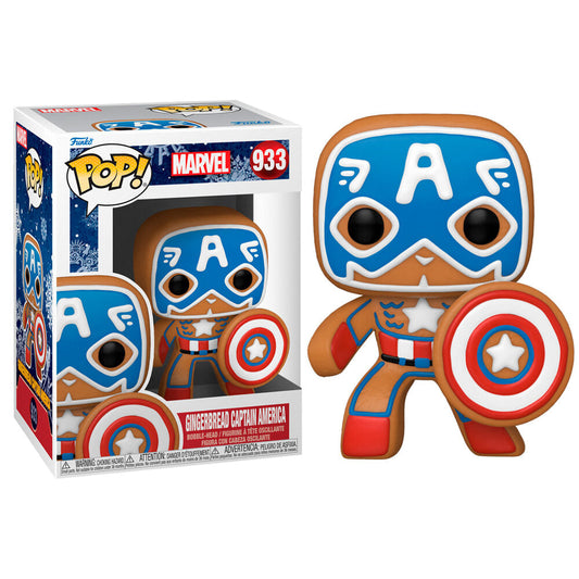 Figura POP Marvel Holiday Captain America - Espadas y Más