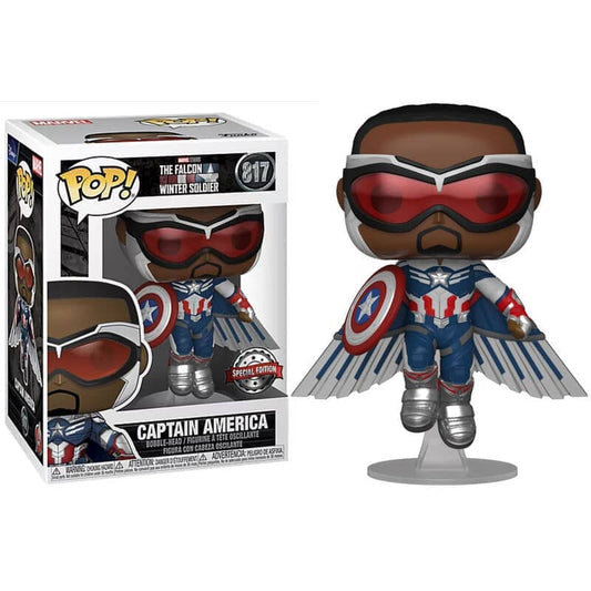 Figura POP Marvel The Falcon and the Winter Soldier Captain America Exclusive - Espadas y Más