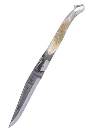 FL-12110-INCABDF Navaja Laguiole, cuerno bovino Aubrac, brillante inox - Espadas y Más