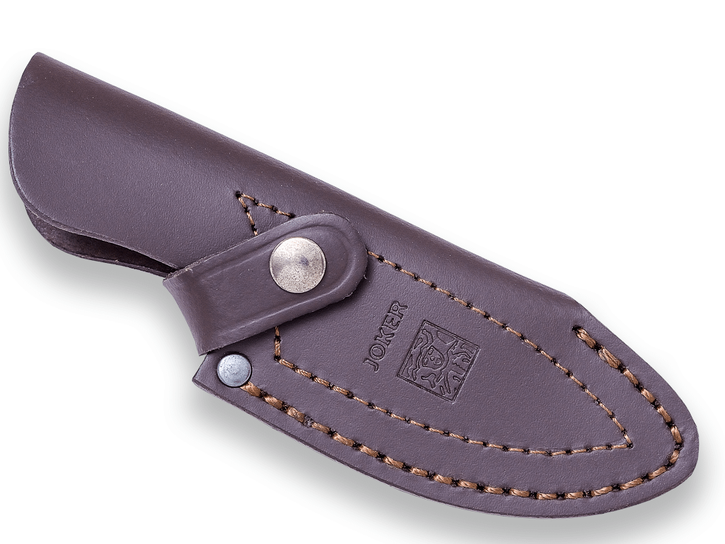 CUCHILLO DE CAZA JOKER AGUILA,PUÑO EN ASTA DE CIERVO, VIROLA STAMINA, HOJA DE 10,5 CM. FUNDA DE CUERO CC105 - Espadas y Más