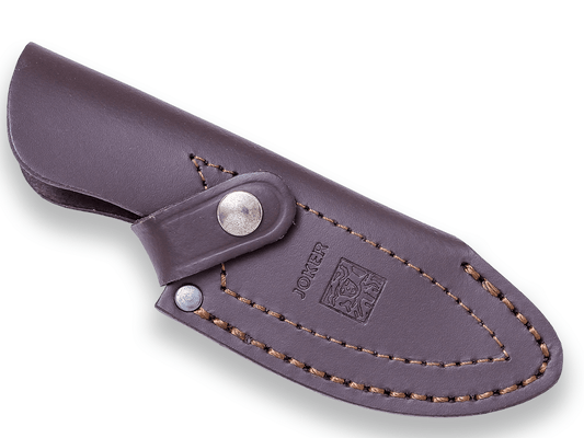 CUCHILLO DE CAZA JOKER AGUILA,PUÑO EN ASTA DE CIERVO, VIROLA STAMINA, HOJA DE 10,5 CM. FUNDA DE CUERO CC105 - Espadas y Más