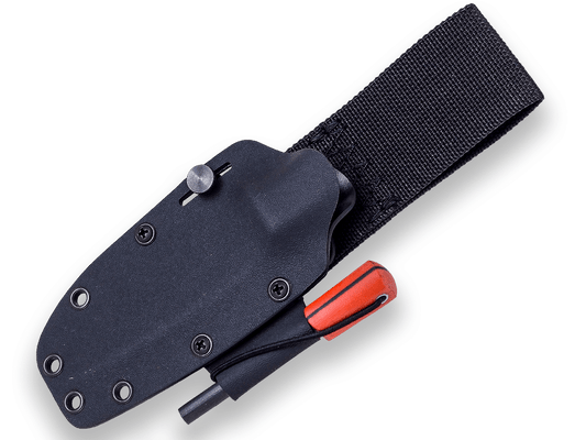 CUCHILLO BUSHCRAFT Y SUPERVIVENCIA JOKER BS9 LYNX. ACERO Bá–HLER N695, MANGO CANVAS MICARTA, HOJA 10,5 CM. FUNDA KYDEX CON FERROCERIO INCLUIDA. CN111-F - Espadas y Más