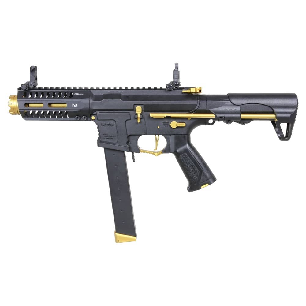 Imagen de Rifle Eléctrico G&G Arp 9 Edición Oro (GG-ARP9GOLD) parte de nuestra colección en Espadas y más, sitio oficial.