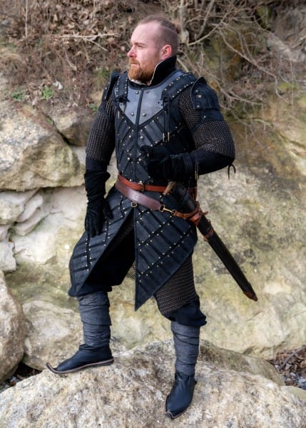 Armadura Woodsman LARP Armour, Piel de gamuza, Negro o Marrón IF-105101 - Espadas y Más