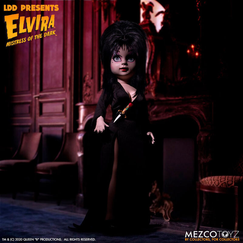 Figura Elvira - Elvira Mistress of the Dark Living Dead Dolls 25cm - Espadas y Más