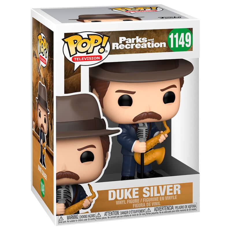 Imagen de Figura POP Parks and Rec Duke Silver parte de nuestra colección en Espadas y más, sitio oficial.
