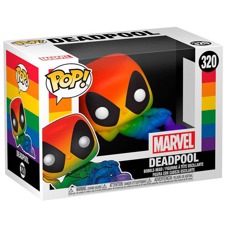 Figura POP Marvel Pride Deadpool Rainbow - Espadas y Más