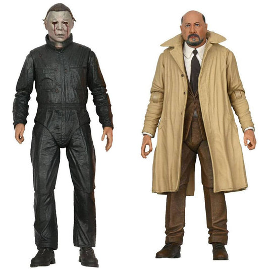 Blister 2 figuras Ultimate Michael Myers + DR Loomis Scale Action Halloween 2 18cm - Espadas y Más