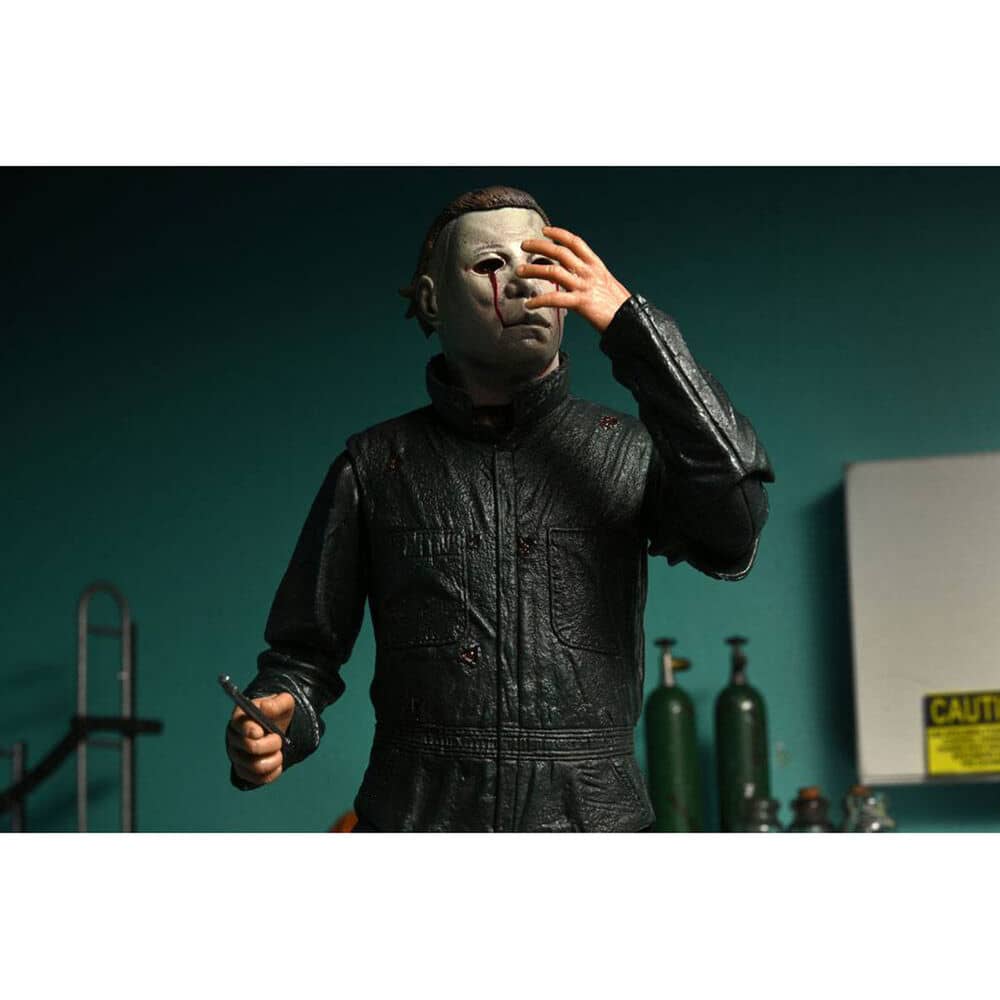 Blister 2 figuras Ultimate Michael Myers + DR Loomis Scale Action Halloween 2 18cm - Espadas y Más