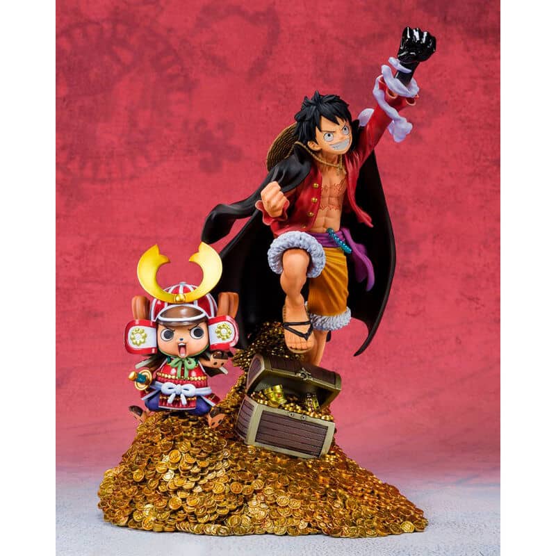 Estatua FiguartsZERO Monkey D. Luffy by Eiichiro Oda WT100 Daikaizoku Hyakkei One Piece 19cm - Espadas y Más