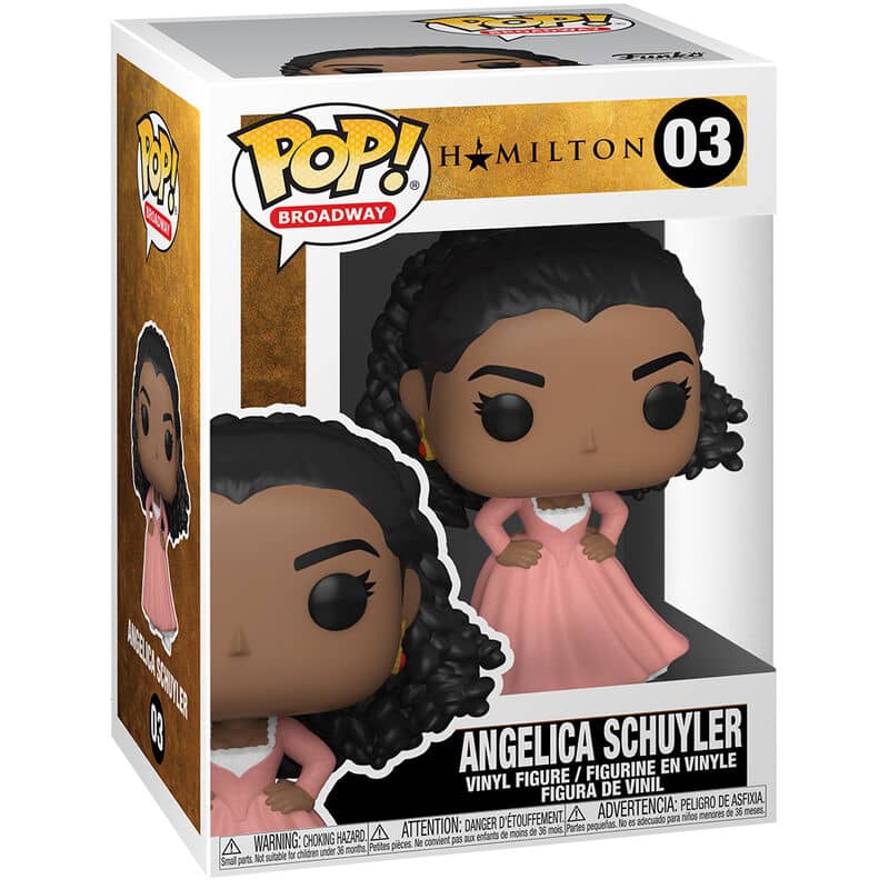 Imagen de Figura Pop Hamilton Angelica Schuyler parte de nuestra colección en Espadas y más, sitio oficial.