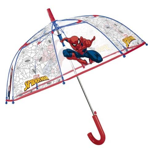 Paraguas automatico transparente Spiderman Marvel 45cm - Espadas y Más