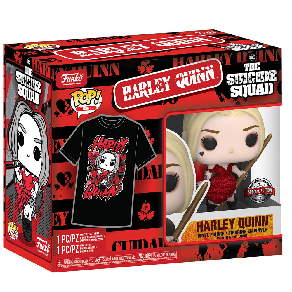 Set figura POP & Tee DC Comics Escuadron Suicida Harley Quinn-1