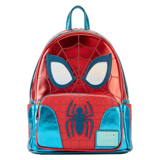 Imagenes del producto Mochila Metallic Spiderman Marvel Loungefly 25cm