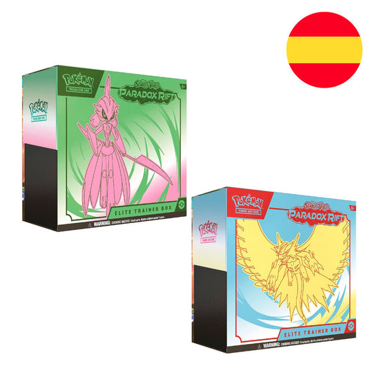 Imagenes del producto Estuche juego cartas coleccionables Brecha Paradojica Escarlata & Purpura Pokemon español