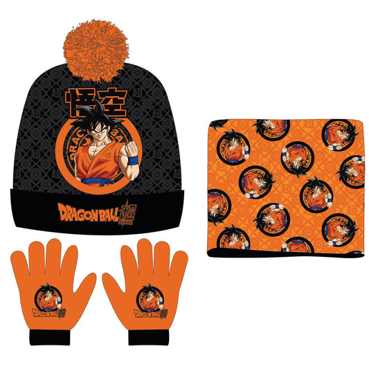 Imagenes del producto Conjunto gorro guantes braga cuello Dragon Ball Super
