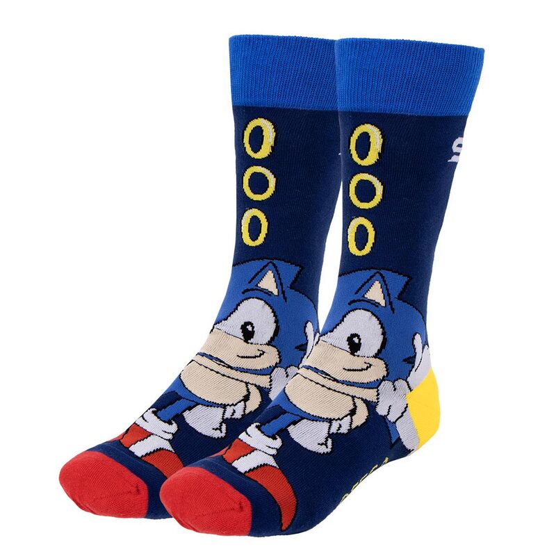 Set 3 calcetines Sonic the Hedgehog adulto-1