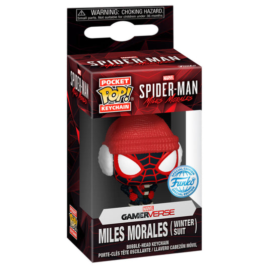 Imagenes del producto Llavero Pocket POP Marvel Spiderman Miles Morales Winter Miles