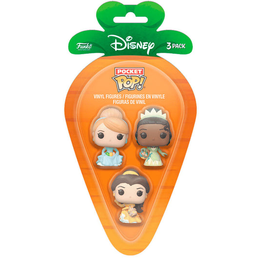 Imagen de Blister 3 figuras Carrot Pocket POP Disney Princesas Cenicienta Tiana Bella Facilitada por Espadas y más