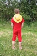 Imagen de Disfraz de cosplay para "Monkey D. Luffy" de la serie "One Piece" parte de nuestra colección en Espadas y más, sitio oficial.