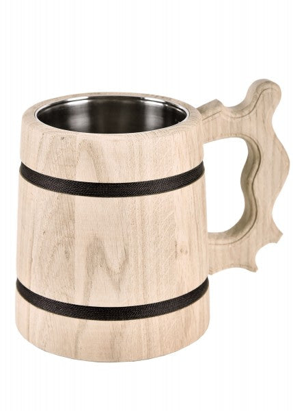 Jarra de cerveza de madera, roble natural, aprox. 17 x 14 cm 1580162120 - Espadas y Más