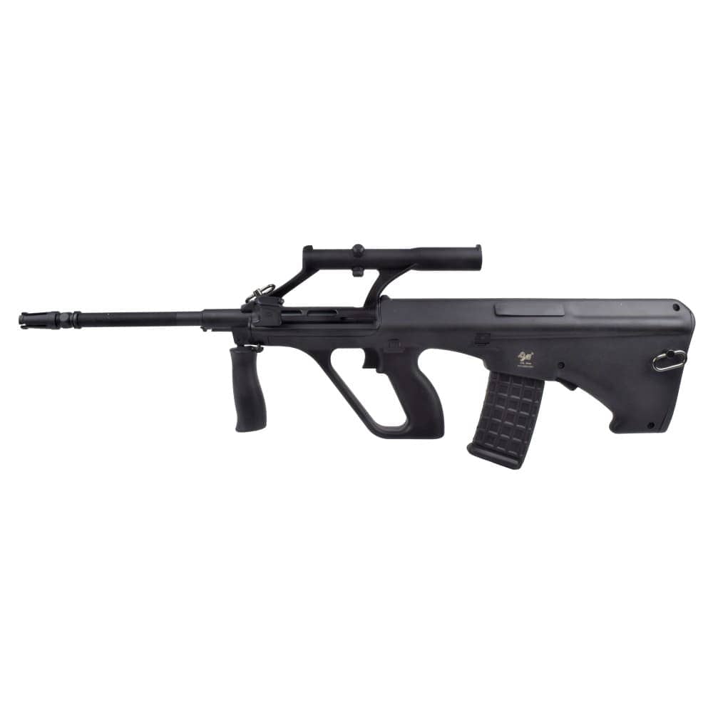 Imagen de Rifle Eléctrico Jg Works Aug Militar Negro (F0449A) parte de nuestra colección en Espadas y más, sitio oficial.
