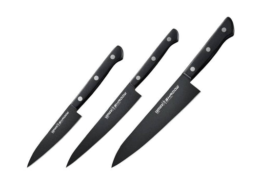 Juego de cuchillos Samura Shadow de 3 piezas TCSH-0220 - Espadas y Más