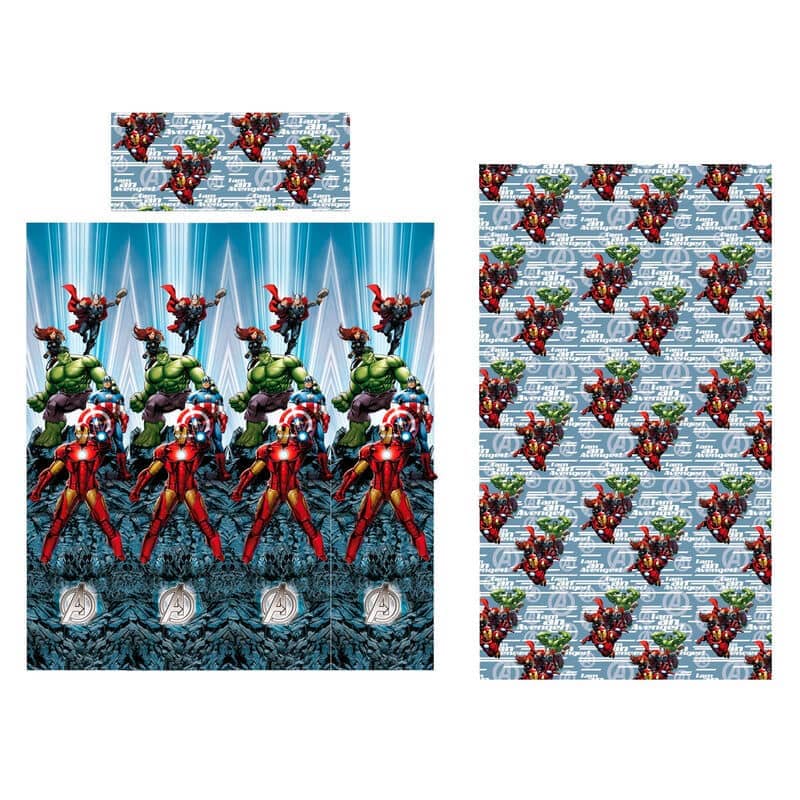Imagen de Juego sabanas Vengadores Avengers Marvel microfibra 105cm parte de nuestra colección en Espadas y más, sitio oficial.