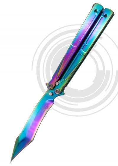 K2805W Navaja abanico o mariposa raimbow - Espadas y Más