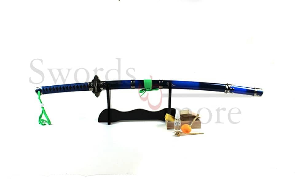 Imagen de Katana de Rin Okumura funcional afilada Acero de Damasco Blue Exorcist 40587 parte de nuestra colección en Espadas y más, sitio oficial.