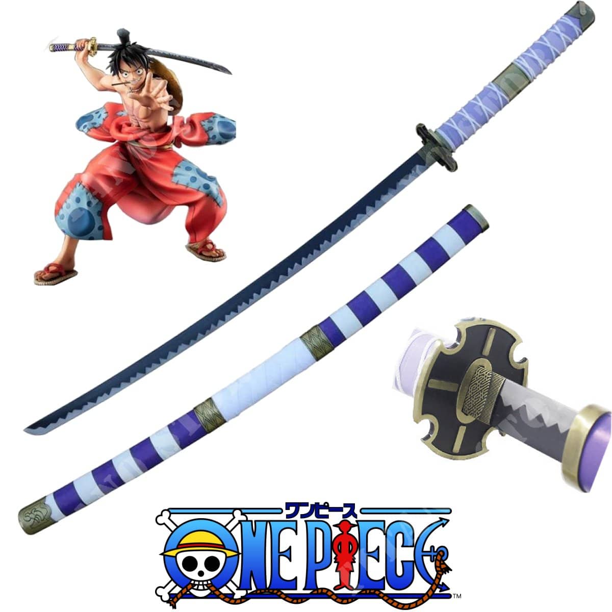 Imagen de Katana Nidai Kitetsu One Piece ZS-N1 parte de nuestra colección en Espadas y más, sitio oficial.