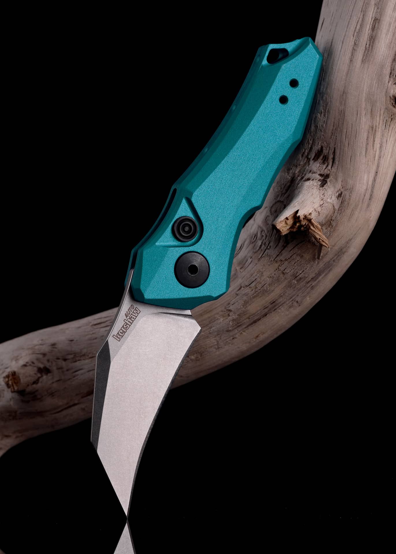Navaja de bolsillo Kershaw Launch 10, navaja automática KW-7350TEAL - Espadas y Más