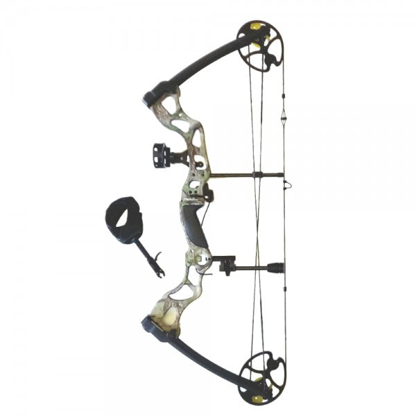 Imagen de Arco compuesto de poleas Man Kung Fossil 30-70 Libras negro o camo MK-CB75 parte de nuestra colección en Espadas y más, sitio oficial.