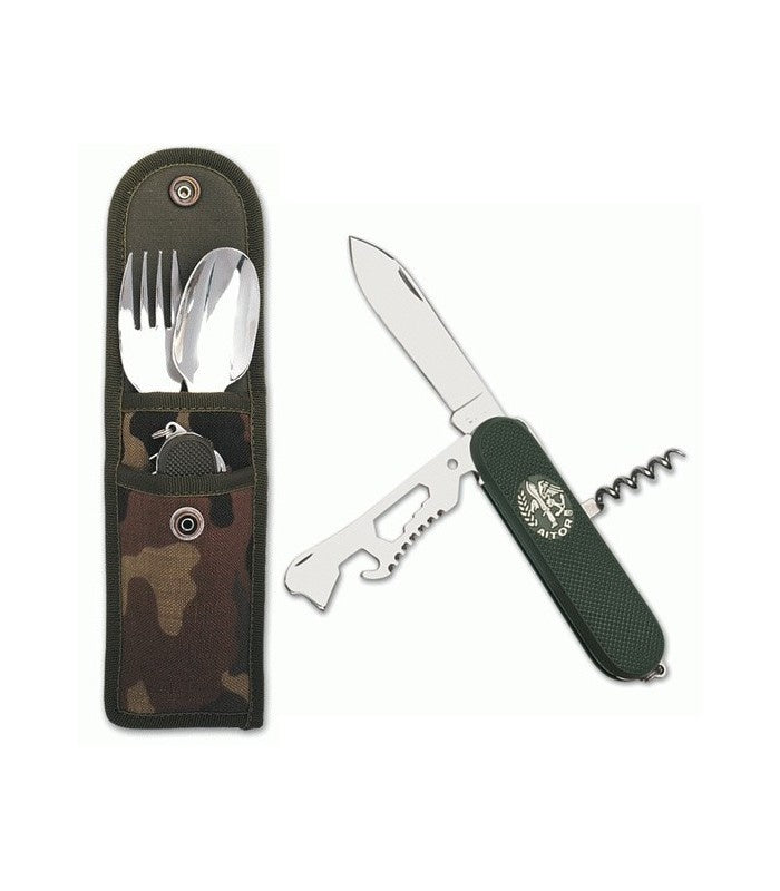 Imagen de Navaja con cubiertos de campaña 16029 parte de nuestra colección en Espadas y más, sitio oficial.