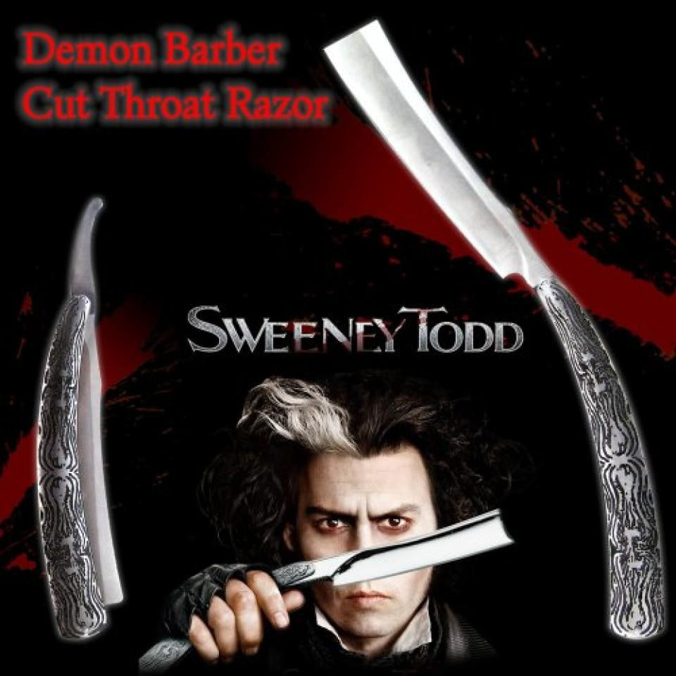 Imagen de Navaja de Afeitar del Barbero diabólico Sweeney Todd 40435 parte de nuestra colección en Espadas y más, sitio oficial.